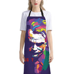 Colorful Joker Why So Serious Print Bib Apron With Pocket