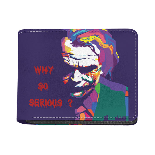 Colorful Joker Why So Serious Print Bifold Wallet