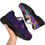 Colorful Joker Why So Serious Print Black Chunky Shoes
