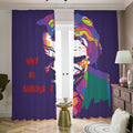 Colorful Joker Why So Serious Print Dimout Pencil Pleat Curtains