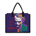 Colorful Joker Why So Serious Print Canvas Tote Bag
