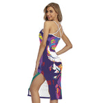 Colorful Joker Why So Serious Print Cross Back Cami Dress