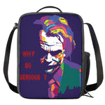 Colorful Joker Why So Serious Print Crossbody Lunch Bag