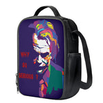 Colorful Joker Why So Serious Print Crossbody Lunch Bag