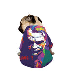 Colorful Joker Why So Serious Print Dog Zip Up Jacket