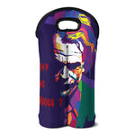 Colorful Joker Why So Serious Print Double Neoprene Wine Tote
