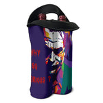 Colorful Joker Why So Serious Print Double Neoprene Wine Tote