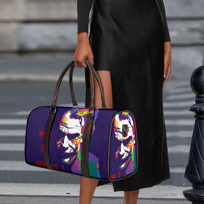 Colorful Joker Why So Serious Print Duffle Bag