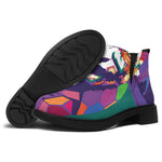 Colorful Joker Why So Serious Print Flat Ankle Boots