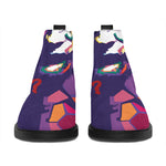 Colorful Joker Why So Serious Print Flat Ankle Boots