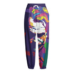 Colorful Joker Why So Serious Print Fleece Lined Knit Pants