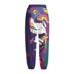 Colorful Joker Why So Serious Print Fleece Lined Knit Pants