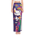 Colorful Joker Why So Serious Print High Slit Maxi Skirt