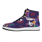 Colorful Joker Why So Serious Print High Top Leather Sneakers