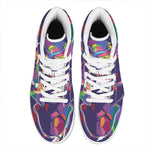 Colorful Joker Why So Serious Print High Top Leather Sneakers