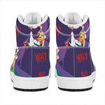 Colorful Joker Why So Serious Print High Top Leather Sneakers