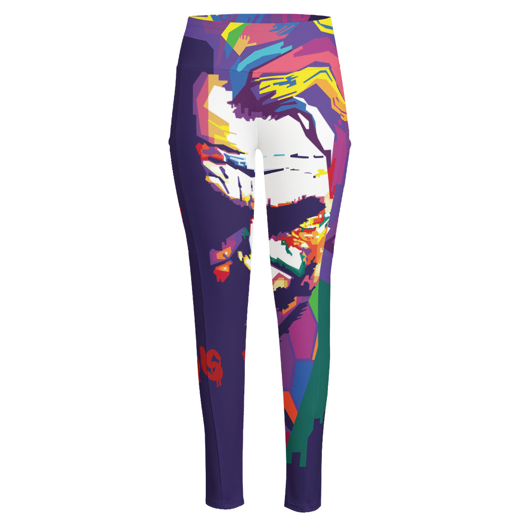 Colorful Joker Why So Serious Print High-Waisted Pocket Leggings