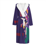 Colorful Joker Why So Serious Print Hooded Bathrobe