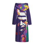 Colorful Joker Why So Serious Print Hooded Bathrobe