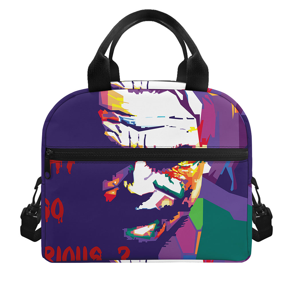 Colorful Joker Why So Serious Print Insulated Lunch Bag