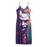 Colorful Joker Why So Serious Print Jersey Midi Cami Dress