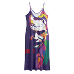 Colorful Joker Why So Serious Print Jersey Midi Cami Dress
