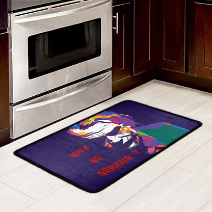 Colorful Joker Why So Serious Print Kitchen Mat