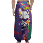 Colorful Joker Why So Serious Print Lantern Pants
