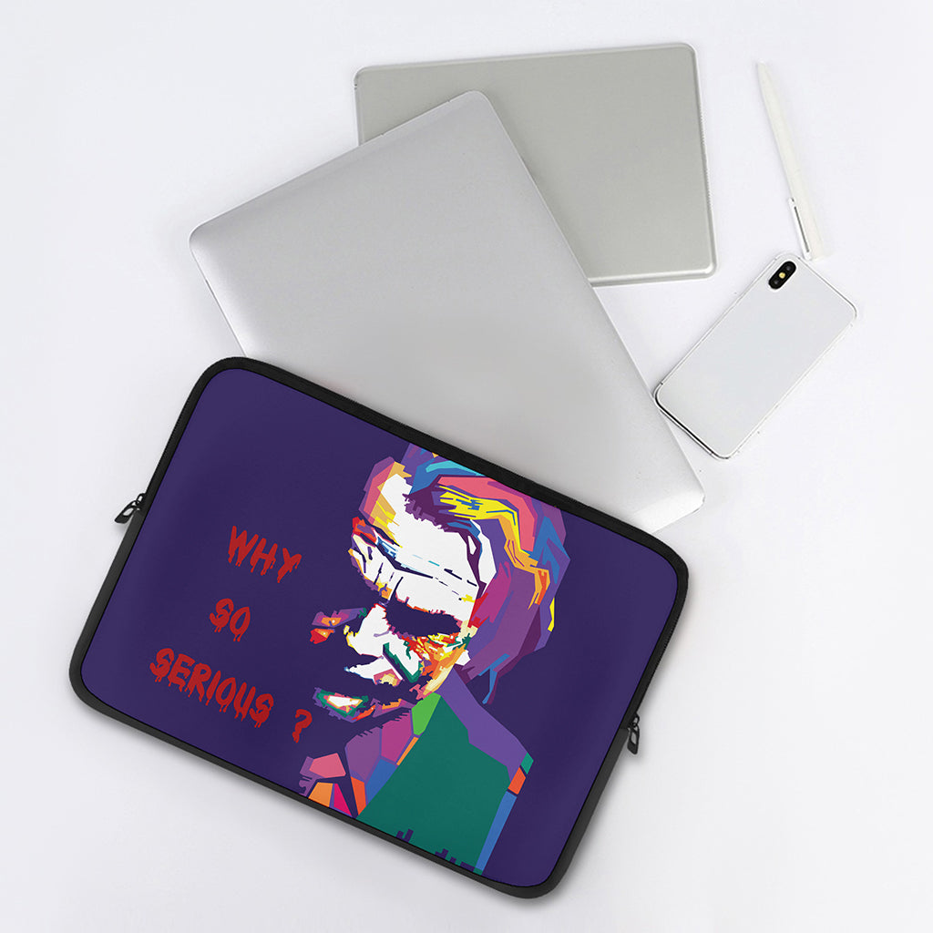 Colorful Joker Why So Serious Print Laptop Sleeve