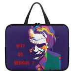 Colorful Joker Why So Serious Print Laptop Sleeve With Handle