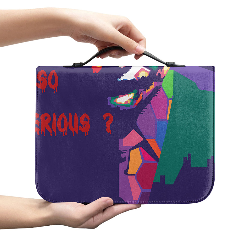Colorful Joker Why So Serious Print Leather Bible Cover