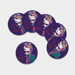 Colorful Joker Why So Serious Print Leather Coaster Set