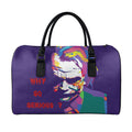 Colorful Joker Why So Serious Print Leather Duffel Bag