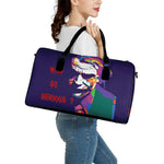 Colorful Joker Why So Serious Print Leather Duffle Bag