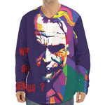 Colorful Joker Why So Serious Print Long Sleeve Baseball Jersey