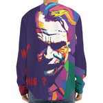 Colorful Joker Why So Serious Print Long Sleeve Baseball Jersey