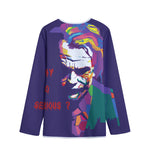 Colorful Joker Why So Serious Print Long Sleeve Short Coat