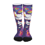 Colorful Joker Why So Serious Print Long Socks