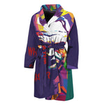 Colorful Joker Why So Serious Print Men's Bathrobe