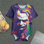 Colorful Joker Why So Serious Print Men's Bodysuit