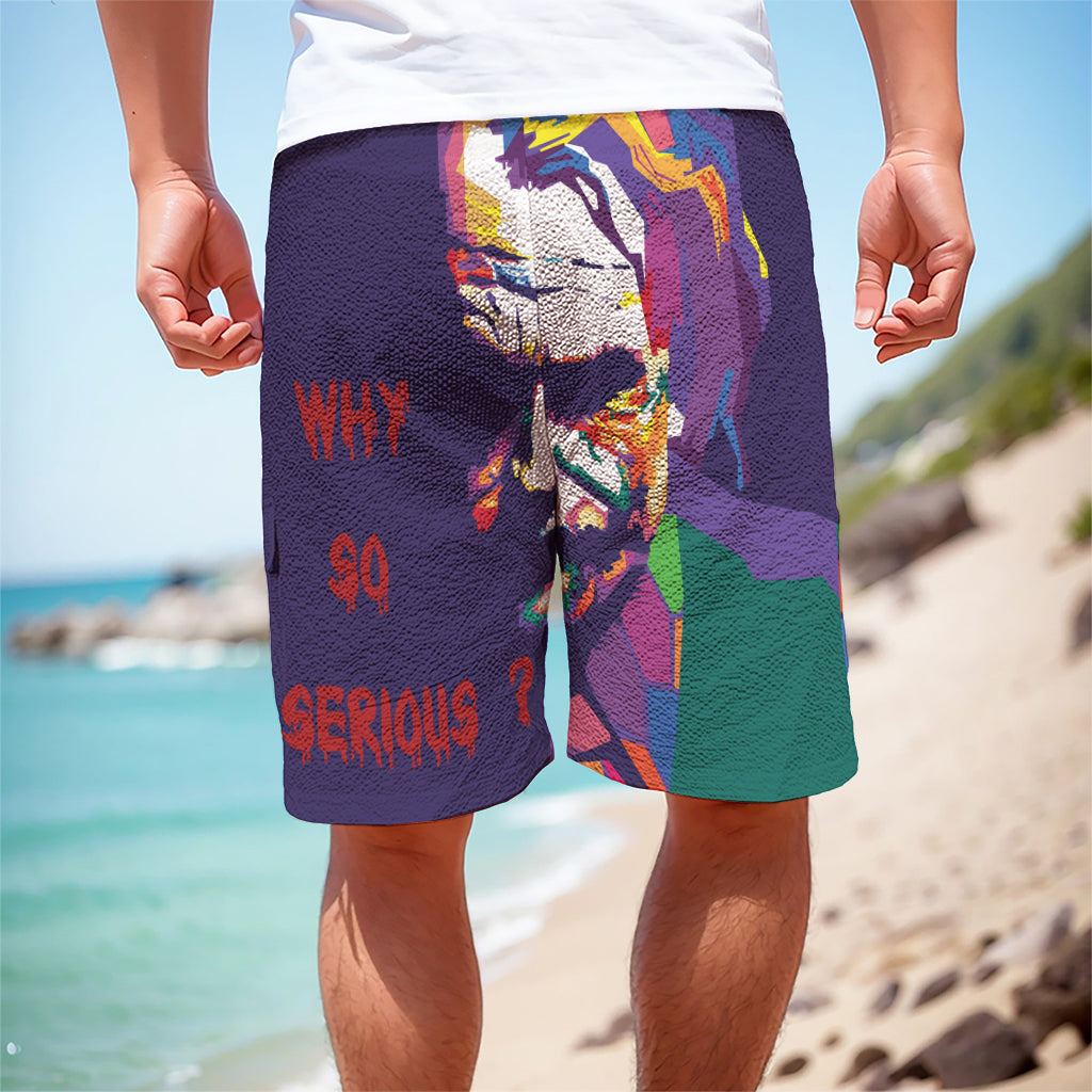 Colorful Joker Why So Serious Print Men's Cargo Shorts