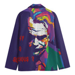 Colorful Joker Why So Serious Print Men's Cotton Blazer
