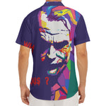 Colorful Joker Why So Serious Print Men's Deep V-Neck Shirt