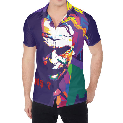 Colorful Joker Why So Serious Print Men's Shirt