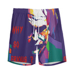 Colorful Joker Why So Serious Print Men's Sports Shorts
