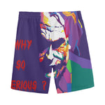 Colorful Joker Why So Serious Print Men's Sports Shorts