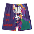 Colorful Joker Why So Serious Print Men's Swim Trunks