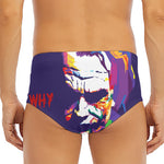 Colorful Joker Why So Serious Print Men's Triangle Swim Briefs