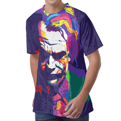 Colorful Joker Why So Serious Print Men's Velvet T-Shirt