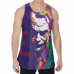 Colorful Joker Why So Serious Print Men's Velvet Tank Top